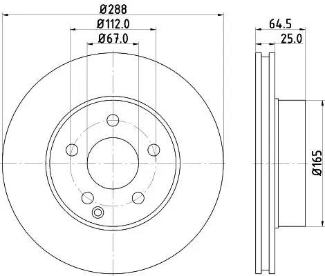 Handler.Part Brake disc HELLA 8DD355113861 4