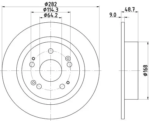 Handler.Part Brake disc HELLA 8DD355116521 1