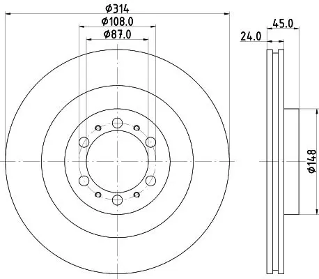 Handler.Part Brake disc HELLA 8DD355118741 4