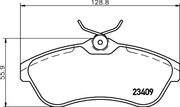 Handler.Part Brake pad set, disc brake HELLA 8DB355009321 1