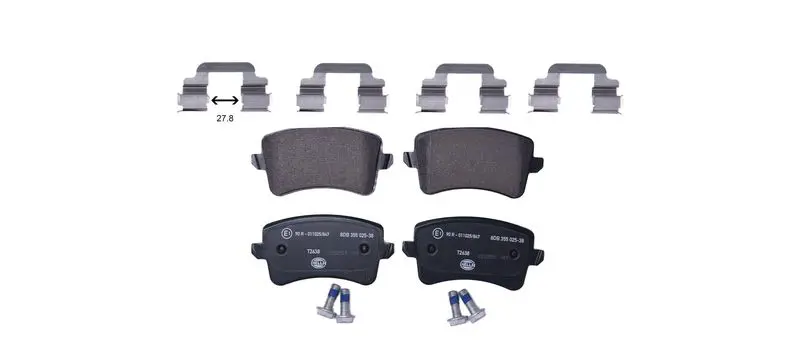 Handler.Part Brake pad set, disc brake HELLA 8DB355025381 1