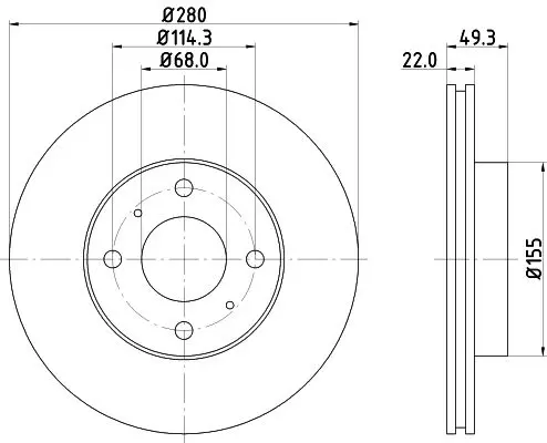 Handler.Part Brake disc HELLA 8DD355107991 4