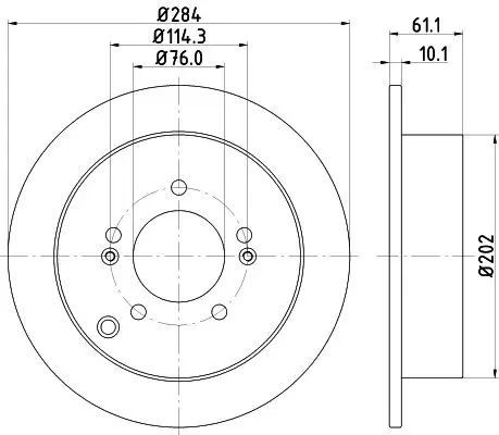 Handler.Part Brake disc HELLA 8DD355111421 4