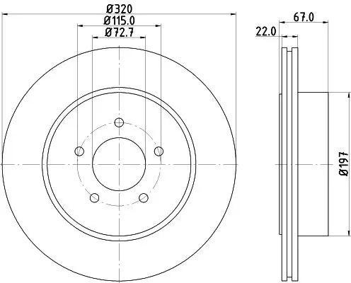 Handler.Part Brake disc HELLA 8DD355115481 4