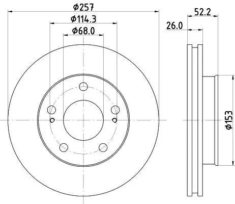 Handler.Part Brake disc HELLA 8DD355104561 4