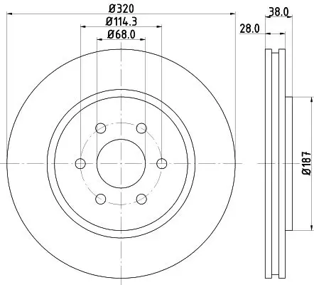 Handler.Part Brake disc HELLA 8DD355129541 4