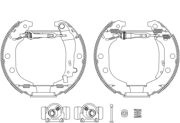 Handler.Part Brake shoe set HELLA 8DB355004371 1