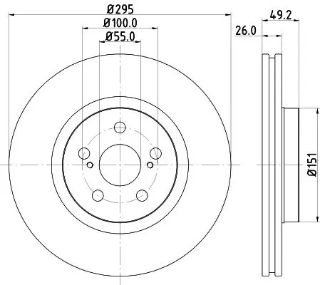 Handler.Part Brake disc HELLA 8DD355111651 4