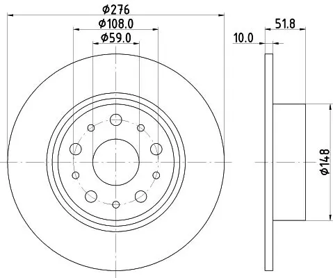 Handler.Part Brake disc HELLA 8DD355106381 4