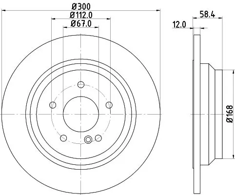 Handler.Part Brake disc HELLA 8DD355115411 4