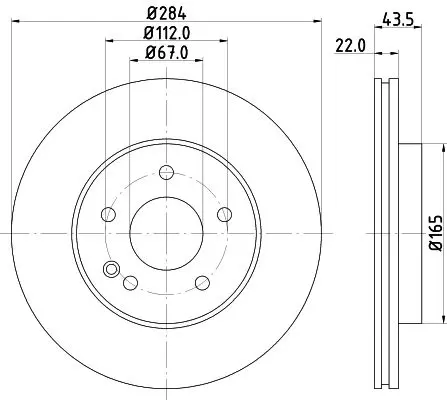 Handler.Part Brake disc HELLA 8DD355127121 4