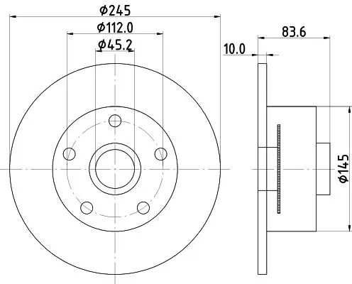 Handler.Part Brake disc HELLA 8DD355120151 4