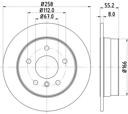 Handler.Part Brake disc HELLA 8DD355106951 1