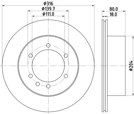 Handler.Part Brake disc HELLA 8DD355110831 4