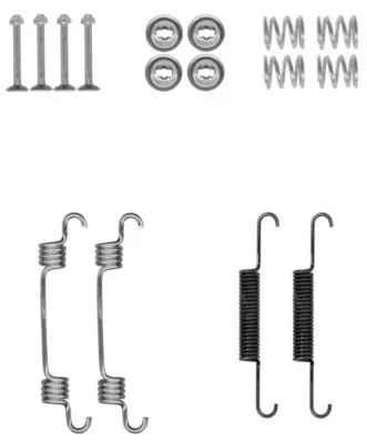 Handler.Part Accessory kit, parking brake shoes HELLA 8DZ355202001 1