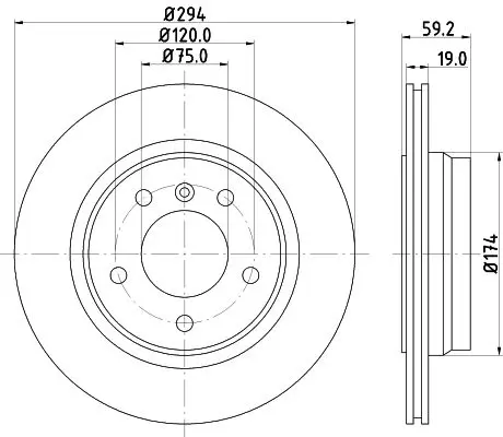 Handler.Part Brake disc HELLA 8DD355127401 4