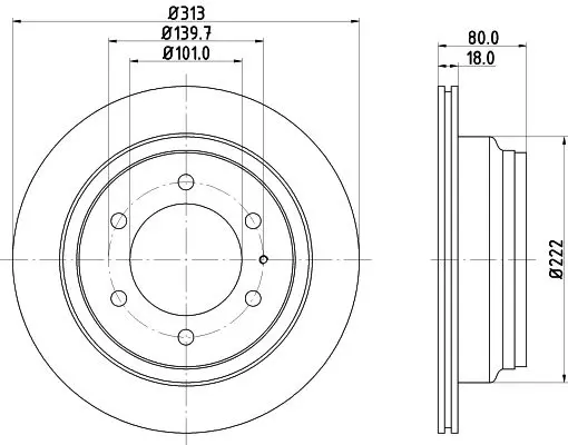 Handler.Part Brake disc HELLA 8DD355106021 4