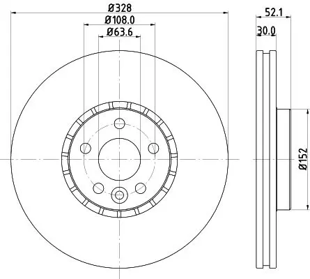 Handler.Part Brake disc HELLA 8DD355116181 4