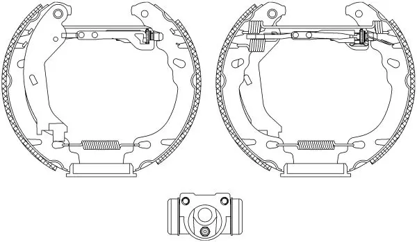 Handler.Part Brake shoe set HELLA 8DB355005261 1