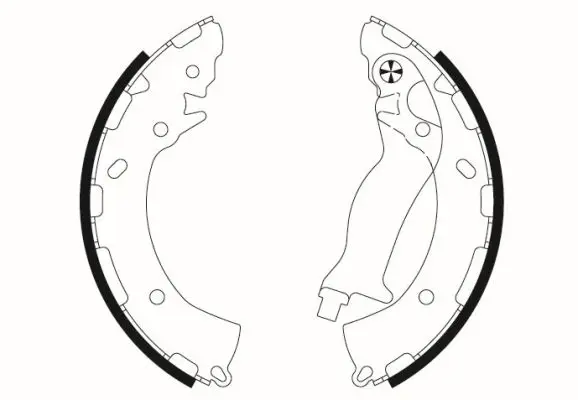 Handler.Part Brake shoe set HELLA 8DB355022191 1