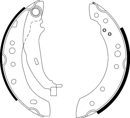 Handler.Part Brake shoe set HELLA 8DB355000271 1