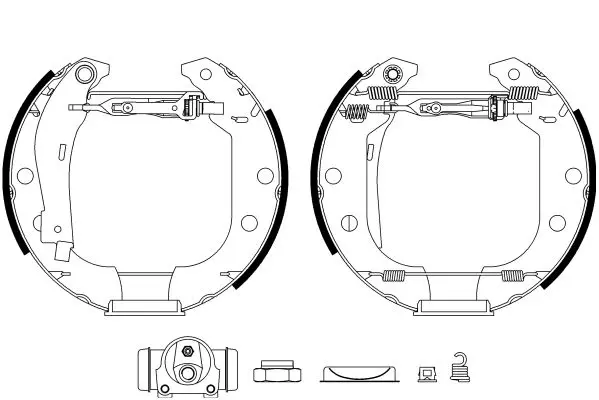 Handler.Part Brake shoe set HELLA 8DB355003951 1