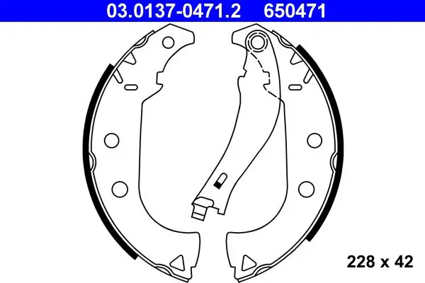 Handler.Part Brake shoe set ATE 03013704712 1