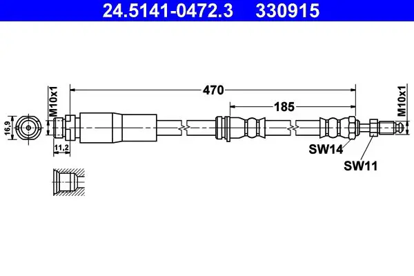 Handler.Part Brake hose ATE 24514104723 1