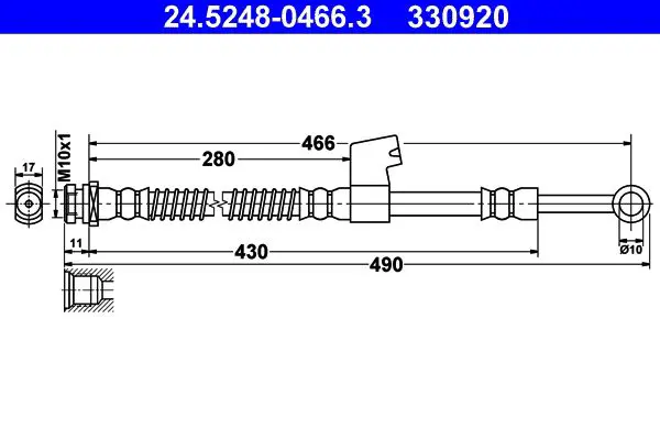 Handler.Part Brake hose ATE 24524804663 1