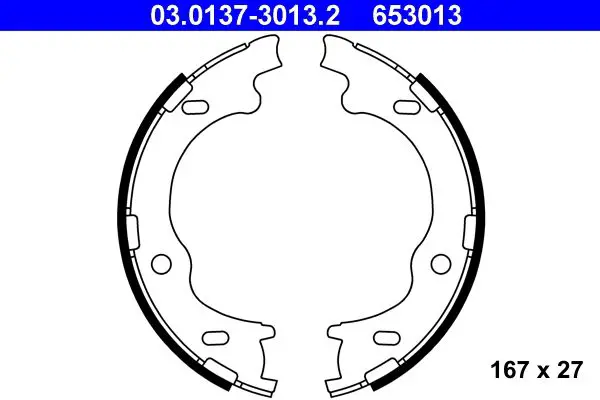 Handler.Part Brake Shoe Set, parking brake ATE 03013730132 1