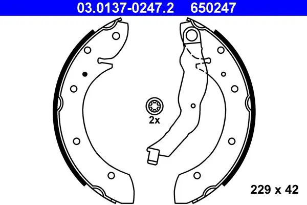 Handler.Part Brake shoe set ATE 03013702472 1