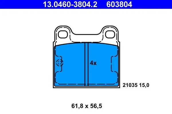 Handler.Part Brake pad set, disc brake ATE 13046038042 1