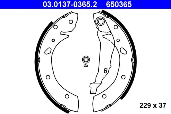 Handler.Part Brake shoe set ATE 03013703652 1