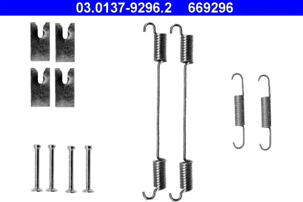 Handler.Part Accessory kit, brake shoes ATE 03013792962 1