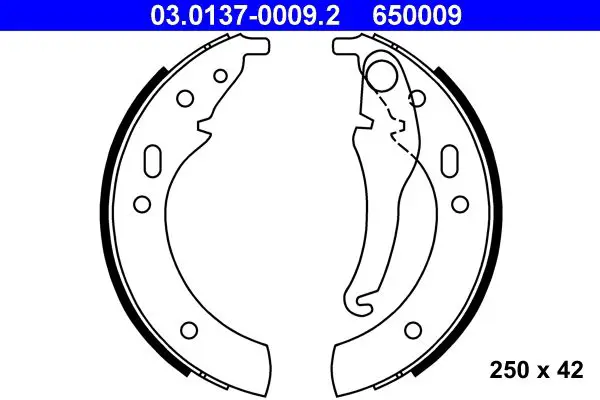 Handler.Part Brake shoe set ATE 03013700092 1