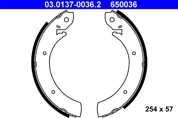 Handler.Part Brake shoe set ATE 03013700362 1