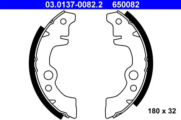 Handler.Part Brake shoe set ATE 03013700822 1