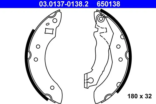 Handler.Part Brake shoe set ATE 03013701382 1