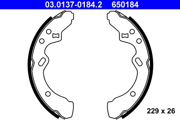 Handler.Part Brake shoe set ATE 03013701842 1