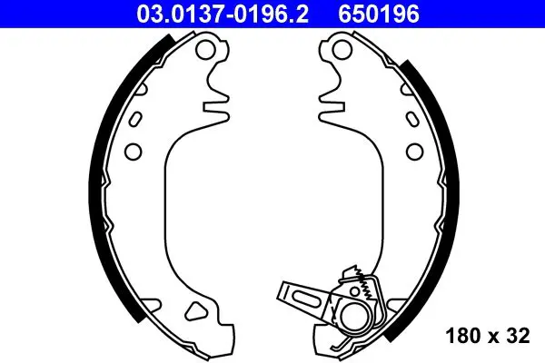 Handler.Part Brake shoe set ATE 03013701962 1