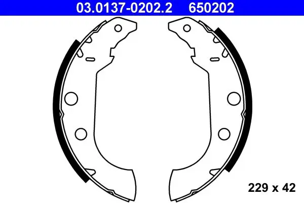 Handler.Part Brake shoe set ATE 03013702022 1