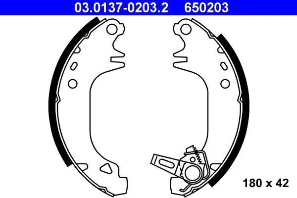 Handler.Part Brake shoe set ATE 03013702032 1