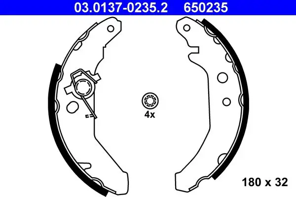 Handler.Part Brake shoe set ATE 03013702352 1