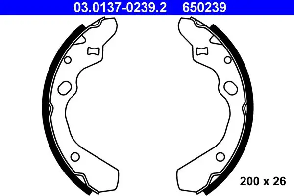 Handler.Part Brake shoe set ATE 03013702392 1