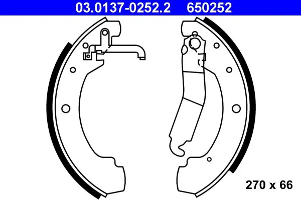 Handler.Part Brake shoe set ATE 03013702522 1