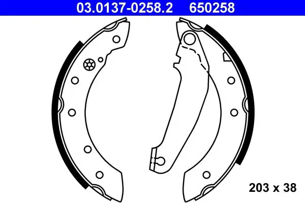 Handler.Part Brake shoe set ATE 03013702582 1