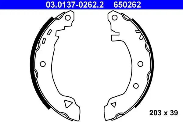 Handler.Part Brake shoe set ATE 03013702622 1