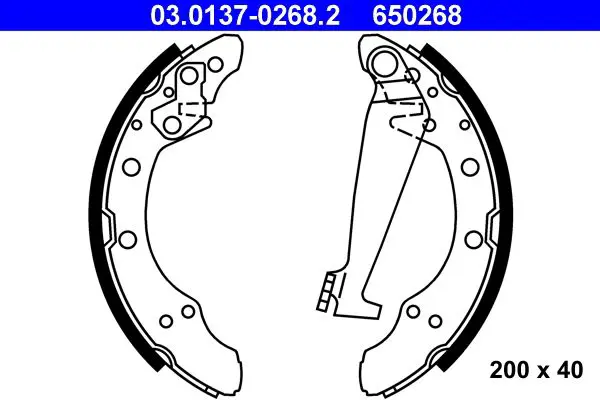 Handler.Part Brake shoe set ATE 03013702682 1