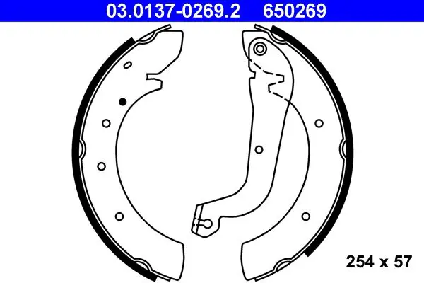 Handler.Part Brake shoe set ATE 03013702692 1