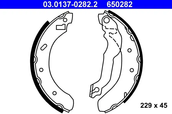 Handler.Part Brake shoe set ATE 03013702822 1